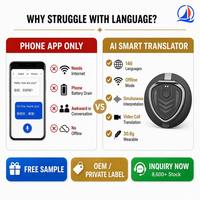Traducteur intelligent IA : Traduction hors ligne en temps réel avec interprétation simultanée, traduction de appels vidéo, support magnétique pour téléphone