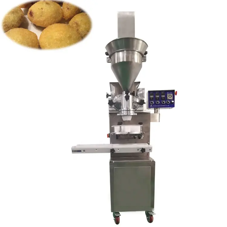 Máquina encrustadora papa kubba kepis pis kobba, máquina formadora de bolas de arroz israel arrancini/italiana