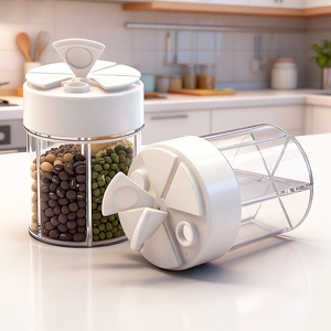 ขวดเครื่องปรุงรสพลาสติกแบบประหยัดพลังงาน ขนาด 9 ออนซ์ 6 in 1 พร้อมฝาปิดผนึก สำหรับใส่เครื่องปรุงรส ย่างบาร์บีคิว - Product Image 1