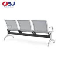 Offre spéciale Chaises de salle d'attente 4 places Chaise longue Arrêt de bus de l'aéroport Banc tandem en acier