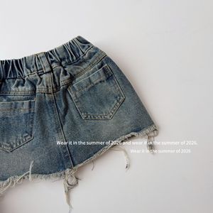 <span class=keywords><strong>Falda</strong></span> <span class=keywords><strong>vaquera</strong></span> para niñas con bordado y parches, moda de verano 2026, al por mayor - Product Image 5