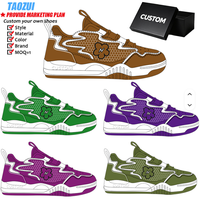 Chaussures de sport pour hommes au design original et personnalisé, en cuir véritable, respirantes, confortables et polyvalentes, chaussures décontractées