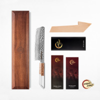 Grandsharp 7 Inch 67 Lagen Nakiri Mes Keuken Japanse Aus10 Core Damascus Staal Nakiri Messen Gestabiliseerd Hout & Hars Handvat