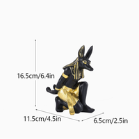 Ornements de porte-bouteilles en résine personnalisés, statues de divinités félines Anubis et Bastet, idéales pour la décoration des bars à domicile et des armoires à vin