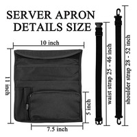 Pochette d'argent détachable pour serveur, tablier imperméable pour restaurant avec porte-monnaie