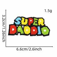 Parche de Fieltro No Tejido Termoadhesivo con Diseño Creativo de Corazón y Barba de Papá Bebedor de Cerveza, Ecológico, para Decoración DIY