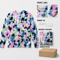 Camiseta Tie Dye Personalizada HuaYi para Clubes Deportivos, Logotipo Comunitario, Algodón, Marca Privada OEM para Marcas de Fitness
