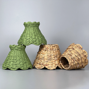 Abat-jour en jonc de mer naturel en <span class=keywords><strong>paille</strong></span> tissée à la main pour la décoration intérieure tropicale et côtière Lampe de table côtière - Product Image 1