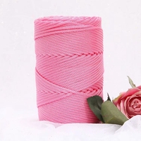 Benang Rajut Nylon Tebal 230G, Benang Viscose Ringan, Tali Es Nylon Berongga 3mm untuk Rajutan Tangan, Topi Matahari, Bantal
