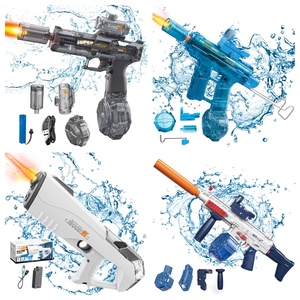 Nouveauté Pistolet à <span class=keywords><strong>eau</strong></span> électrique en forme d'anneau <span class=keywords><strong>Jeux</strong></span> de tir en plein air Jouet en plastique ABS Pistolet à <span class=keywords><strong>eau</strong></span> automatique pour enfants Fête de piscine d'été - Product Image 6