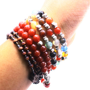 Bracelet en pierre naturelle perlée, design croix, cordon élastique, bijoux de mode, cadeau - Product Image 5