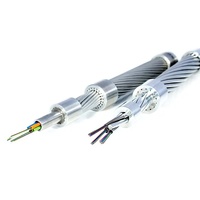Câble OPGW à fibres optiques aériennes G652D G655 G655C à 12, 24, 36, 48 cœurs, prix d'usine