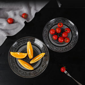 على الطراز الياباني إبداعي وصديقا للندى المثلج الفاكهة طبق تجاري سلطة السوشي أدوات طاولة غير منتظمة طبق زجاجي مطروق - Product Image 5