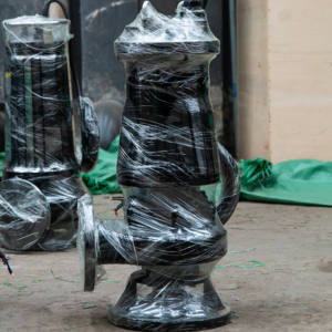 Pompe submersible verticale triphasée durable pour eaux usées avec variateur de fréquence, débit 10-650 m³/h, puissance 2,2 kW-550 kW, pour transport d'eaux usées - Product Image 4