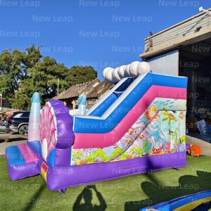 Yuedong inflable 5M <span class=keywords><strong>Shell</strong></span> hinchable océano mar Moonwalk dibujos animados parque temático Castillo tobogán obstáculos - Product Image 6