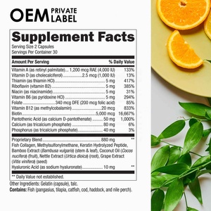 Cápsulas de biotina de Venta caliente para el crecimiento de la piel de las uñas del cabello con suplemento de vitamina colágeno para hombres y mujeres cápsulas de biotina orgánica - Product Image 3