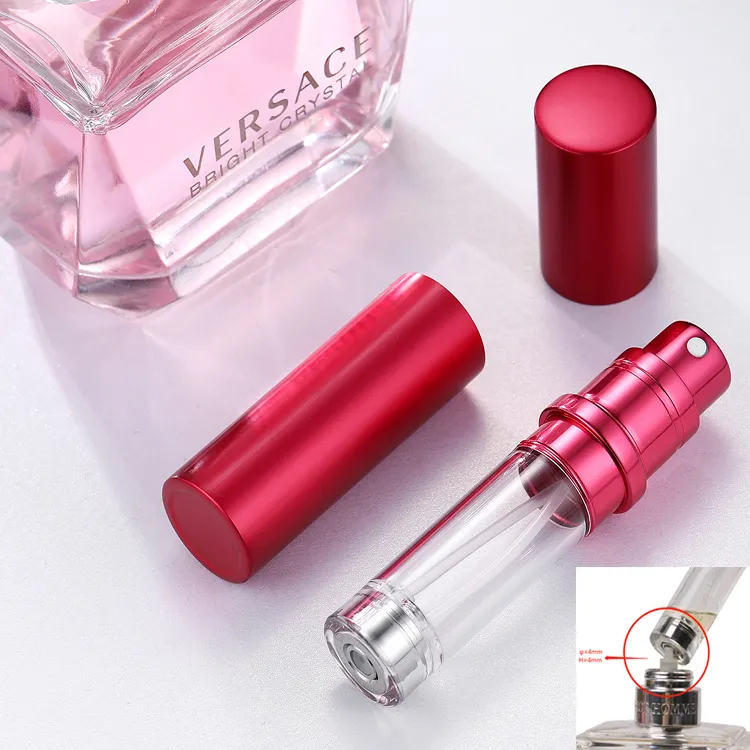Recargable portátil botella de vidrio de perfume personalizado 5ml botella de spray botella de
