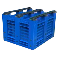 Boîte de rangement de palette de transport en plastique avec roues Hdpe Euro plastique Offre Spéciale grande capacité 606L boîte solide