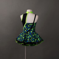 Costume de danse de ballet pour enfants, imprimé léopard rose vif, tenue de performance