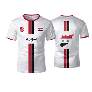 Maillot de Football Syrie Impression 3D Intégrale Loisir Années 2000 Cool Polyester Col Rond Manches Courtes T-shirt Sport Style Urbain Hauts Tenue de Football Syrie - Product Image 6