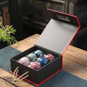 Customized Ceramic Kiln Transformation <b>Tea</b> Cup <b>Gift</b> Box <b>Set</b> Creative Event Souvenir Small Cups Wholesale - Product Image 5