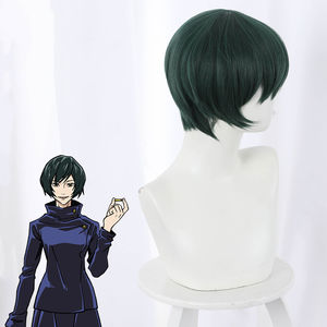 วิกผมคอสเพลย์สีเขียว 30 ซม. ทนความร้อน ยี่ห้อ Ainizi สำหรับผู้หญิง จากอนิเมะเรื่อง <span class=keywords><strong>Jujutsu</strong></span> <span class=keywords><strong>Kaisen</strong></span> - Product Image 5