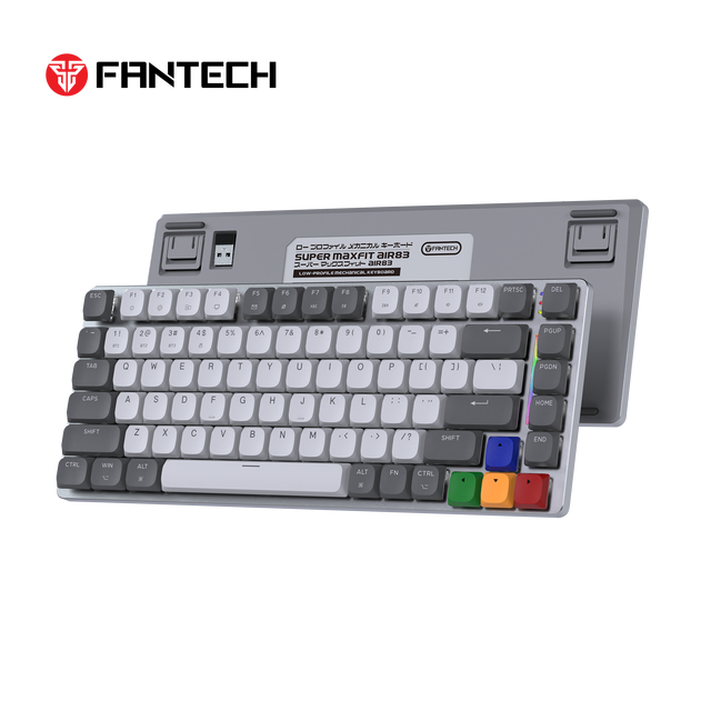 Fantech MAXFIT AIR83 MK915 75%Layout 83Keys Ultra Thin Wireless Mechanical Keyboard RGB Backlight Gaming Keyboard