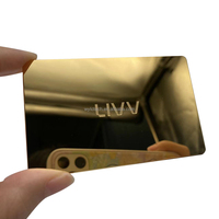 Carte de visite en métal en acier inoxydable de gravure laser standard personnalisée en gros