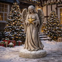 Statue d'ange classique en résine WeiVista, sculpture de Noël peinte à la main, décoration extérieure personnalisée en usine