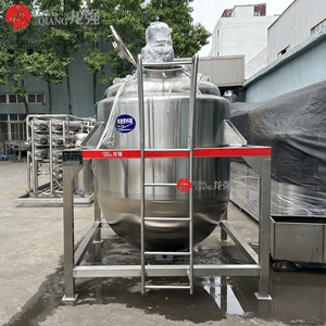 粘度液体食品用工業用ステンレス鋼蒸気加熱調理混合タンク - Product Image 1