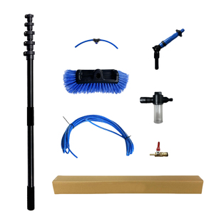 5 Side Soft Bristle Car Wash Brush Water Fed Solar Panel Cleaning Brush With 12FT Extension Aluminum Pole - Product Image 6