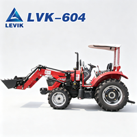 Tracteur 60 CV à transmission hydraulique, facile à utiliser, homologué CE EPA, pour entrepôts logistiques, 4x4, pneus tout-terrain, élevage de bétail
