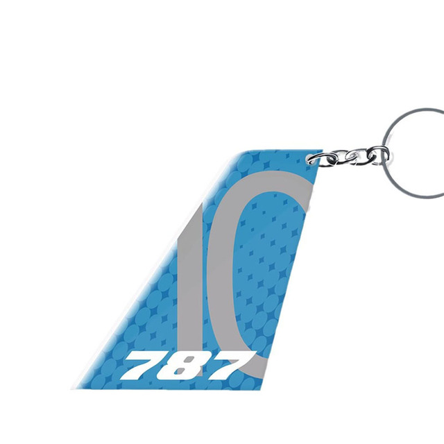 Creative Airline Flyer Aviation Gifts Aircraft Vertical Tail Wing Keychain Custom Acrylic UV Printed Lightweight