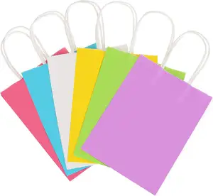 Morden शैली ठोस रंग पर्यावरण के अनुकूल खुदरा शानदार कागज उपहार हाथ बैग