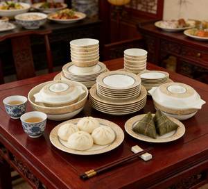 Ramadan 38 pièces Ensemble de <span class=keywords><strong>vaisselle</strong></span> et de couverts en mélamine bon marché pour restaurant Royal Collection pour 6 personnes - Product Image 6