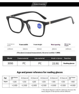 Lunettes de lecture rétro optique haute qualité printemps Anti lumière bleue vente en gros de lunettes myopie hommes femmes pour <span class=keywords><strong>personnes</strong></span> âgées - Product Image 6