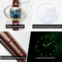 OLEVS 6896 Montre Homme de Luxe Étanche, Ensemble Original de Montres de Couple de Marque