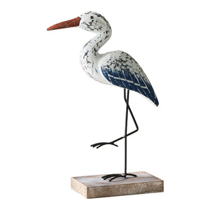 Mediterranean Style Wooden Seabird Figurines Handmade Art Display Decorative <b>Ornaments</b> - Product Image 3