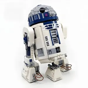 Nouveauté : 1050 pièces de blocs de construction en plastique <span class=keywords><strong>R2</strong></span>-<span class=keywords><strong>D2</strong></span>, modèle de robot de la guerre des étoiles à assembler pour adultes, jouet de construction 75379 - Product Image 1