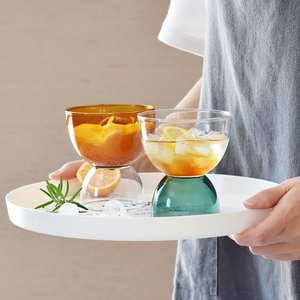 Nuova Ciotola in Vetro Rotonda per Insalata, Colazione, Yogurt e Dessert, Design Carino per Hotel e Ristoranti - Product Image 1