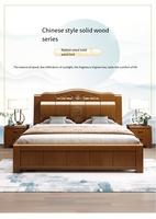 Cadre de lit en bois massif, lit double king size, lits en bois au design simple, personnalisation disponible, prix abordable