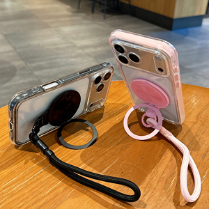 Coque de téléphone transparente antichoc avec protection à 360° °   Support de Bague et Dragonne pour iPhone 17 Pro Max/16/15/14/13/12/11 - Product Image 2