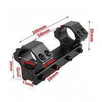 Support de montage intégré en aluminium tactique 30 mm pour lunette de chasse, accessoire de télescope, support de lampe torche laser à profil haut/bas
