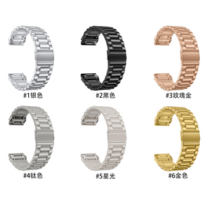 Correa Clásica de Acero Inoxidable Genuino Trendybay de 20mm 22mm, Repuesto Compatible con Relojes Inteligentes Samsung <span class=keywords><strong>Vivoactive</strong></span> 6 Forerunner 245 - Product Image 2