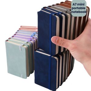 Cuaderno de Cuero Impermeable con Tapa Dura A7, Logotipo Personalizado, Mini Diario Portátil, Papel Grueso - Product Image 1