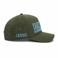 Casquette de baseball en velours côtelé à 5 panneaux avec broderie de logo personnalisé et perforation laser, protection solaire pour les quatre saisons