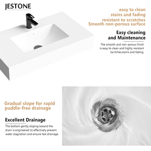 Lavabo Suspendu <span class=keywords><strong>de</strong></span> Salle <span class=keywords><strong>de</strong></span> Bain <span class=keywords><strong>de</strong></span> Qualité Supérieure, Meuble Vasque <span class=keywords><strong>de</strong></span> Salle <span class=keywords><strong>de</strong></span> Bain une Pièce, Couleur Noire, Prix <span class=keywords><strong>de</strong></span> Gros - Product Image 4