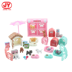 JY Juego de 51 Piezas de Juguetes de Plástico para Niñas, Casa de Gatos de Juguete, Mini Figuras de Perros, Juego de Juguetes de Gatos de Plástico para Armar - Product Image 2