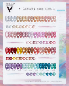 Vinimay New Crystal Cat Eye Gel Set 36 Colors Factory OEM Private Label Diamond Cat Eye Gel <strong>Polish</strong> <strong>Kit</strong> with Color Chart/Set Box - Product Image 6