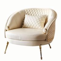 Bester Preis Modernes Hotel Outdoor Villa Apartment Esszimmer Lobby Wartezimmer Braunes Stoffsofa Einzelsitz Großes Gemütliches Freizeit-Akzentsofa